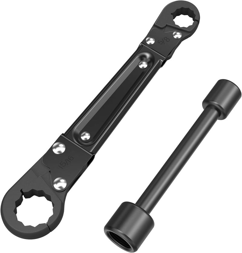 Holdly Multi-Functional Angle Stop Wrench Kit - Plumbing Tools for Professional Plumbers | Installing & Removing Compression Angle Stop and Fittings (Black-Angle Stop Wrench Kit) - Image 1